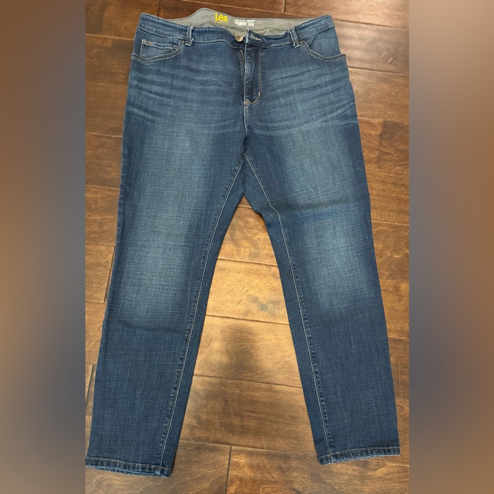 Lee Jeans Classic Dark Wash Stretch Skinny Jeans - Blue